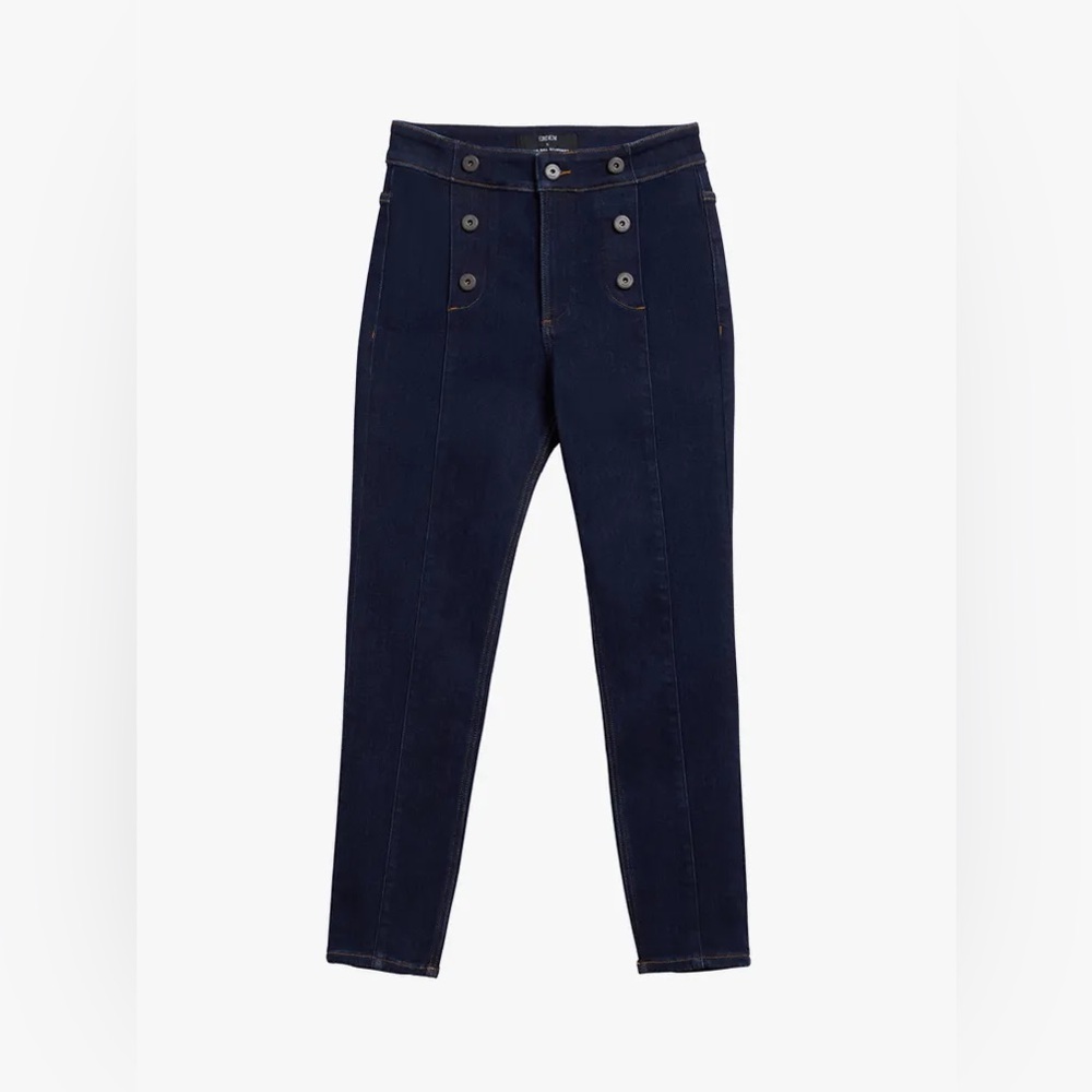 Erdem x Universal Standard Poppy High Rise Sailor Skinny Jeans Sz 18